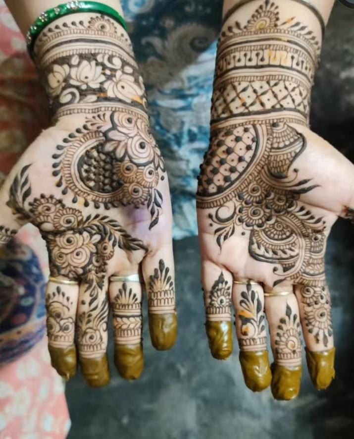 Mehndi Special Occasion Front -  work by Radhika Singh in Ranchi